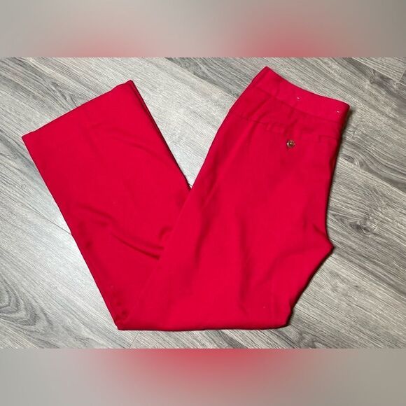 🔥❤️🔥 Designs by Mark Eisen Crisp Slacks Straight Leg Women Size 6 - Picture 2 of 7